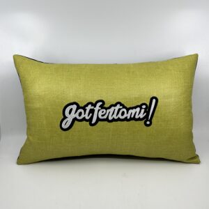 Coussin Gotfertomi, toile verte
